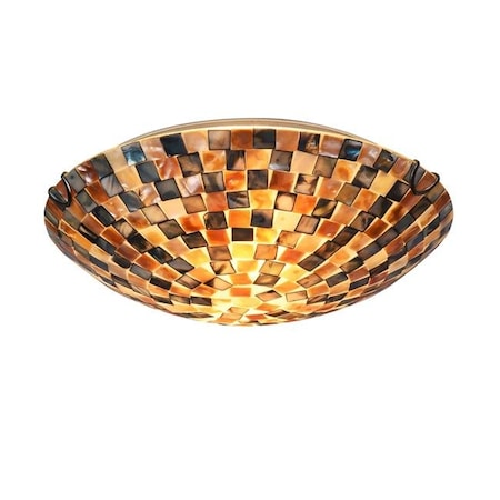 CHLOE LIGHTING Chloe Lighting CH3CD28BC12-CF2 Shelley Mosaic 2 Light Flushmount Ceiling Fixture - 12 in. Shade CH3CD28BC12-CF2